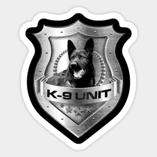 Metal K-9 Unit Badge - German Shepherd Sticker